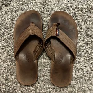 Kids rainbow flip flops girls size 2-3